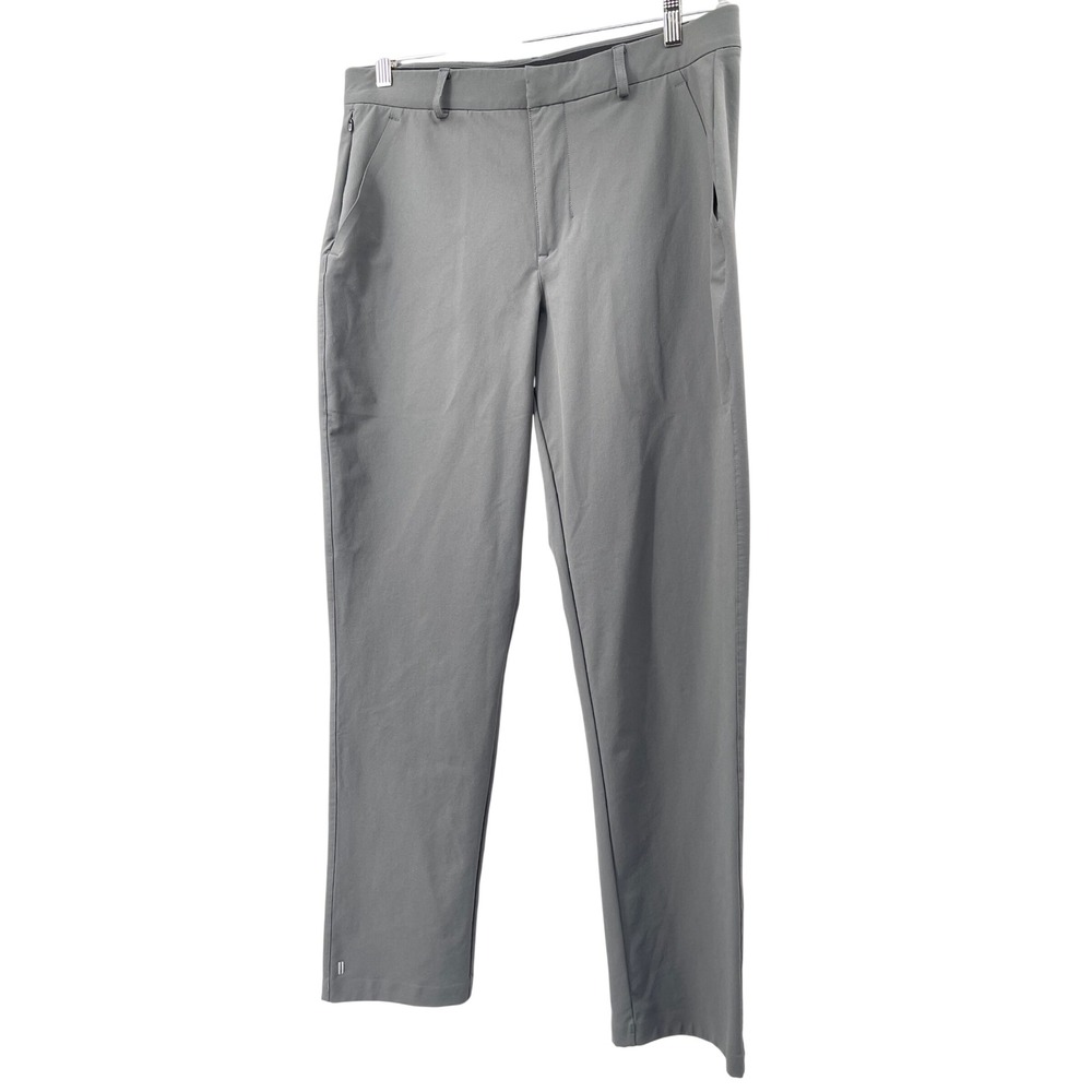 NOBULL Performance Chino Pants Mens 33x32 Gray Stretch Golf Casual